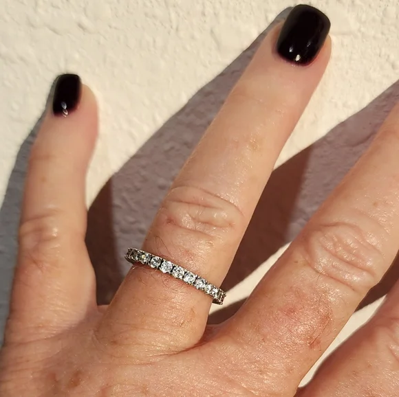 Ring, Anniversary Band Sterling - Picture 3 of 4